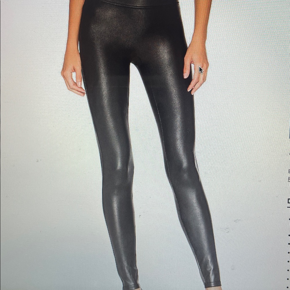 SPANX- Faux Leather Leggings